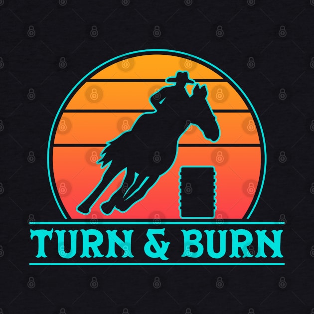 Barrel Racer Turn And Burn Horse Riding by Caskara